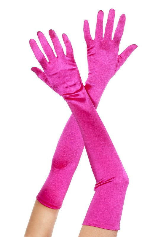 Plain Satin Extra Long Opera Gloves